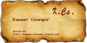 Kauser Csongor névjegykártya